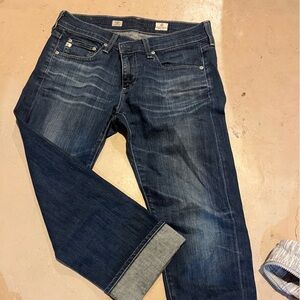 AG crop boyfriend denim